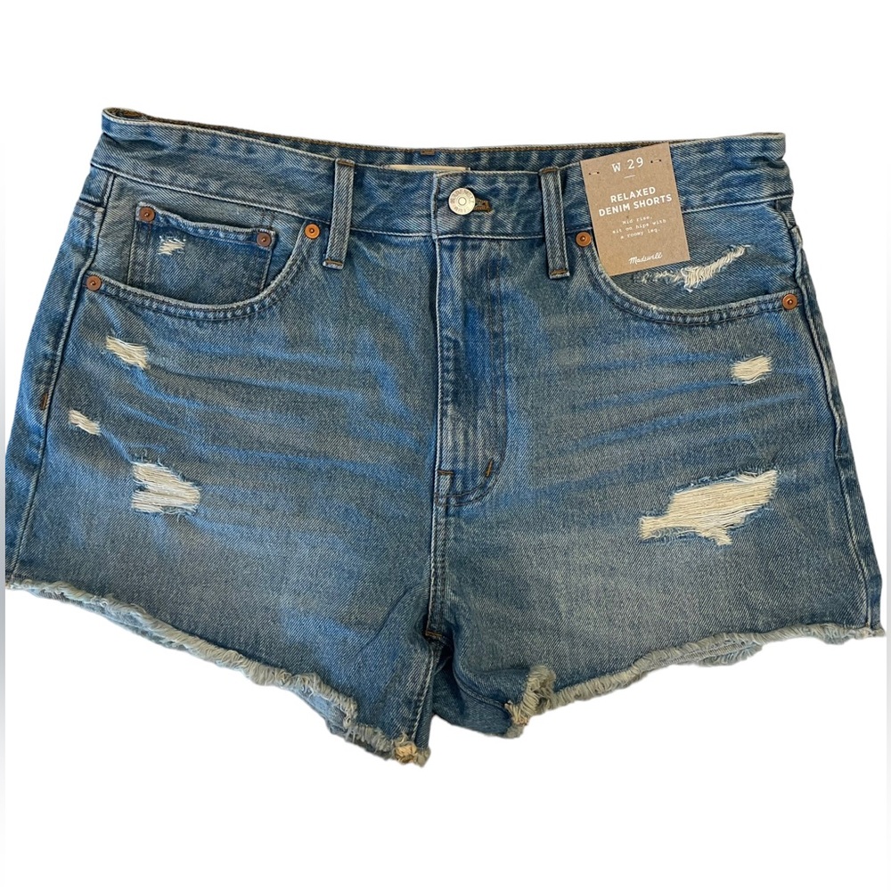 NEW Madewell Relaxed Denim Shorts Deconstructed Renfield Wash, Assorted Sizes